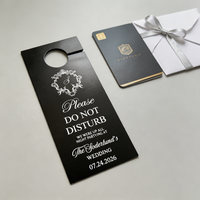 Étiquettes suspendues pour porte de chambre d'hôtel ou salle de réunion, impression personnalisée du nom et du logo, papier 300 g/m², « Ne pas déranger »