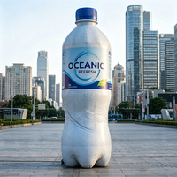 Bouteilles de bière gonflables personnalisées, publicité en PVC, géantes, ultra-résistantes, imperméables, résistantes au soleil/au vent, ventilateur intégré, design moderne