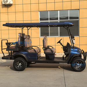 Resorts Transportation Vehicles Road Club Car Hunting Black 6 Seater Electric Golf Cart 4 Wheels 30-50Km/h <b>Speed</b> 50-70km Range - Product Image 4
