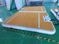 Dock gonflable extérieur antidérapant durable de ponton d'île de dock de pêche flottant avec la pompe à air