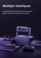Mini Proyector de Juegos Inteligente Portátil C6 Android 3D 4K, Cine en Casa, WiFi, Versión Android 9, 300 Lúmenes, Altavoces Integrados, Alcance Corto