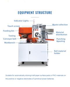 Machine d'étiquetage automatique de batteries 18650, machine de collage automatique de papier/barley/PVC pour l'étiquetage des cellules cylindriques au lithium - Product Image 3