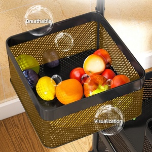 Étagère de <span class=keywords><strong>cuisine</strong></span> rotative à 360 degrés, panier de <span class=keywords><strong>rangement</strong></span> pour fruits <span class=keywords><strong>et</strong></span> légumes, support de <span class=keywords><strong>rangement</strong></span> pour salle de bain – Ventes Flash - Product Image 4