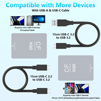 Lecteur de carte OEM ODM 2 en 1 haute vitesse 10Gbps compatible avec les cartes XQD CFExpress Type B SD et Type C Installation externe