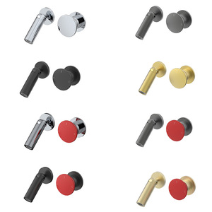 Wall Mount Basin Faucet Single Handle Copper Recessed Hot Cold Water Modern Style - Product Image 1