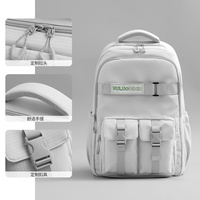 Mochilas Impermeables Masculinas, Mochila de Viaje Juvenil con Bolsillos Delanteros con Solapa, Mochila Escolar Multicompartimentos para Viajes Diarios