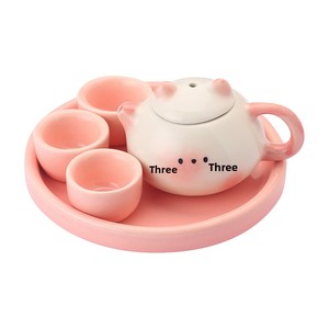 Tetera con Forma <span class=keywords><strong>de</strong></span> Gato Pintada a Doble Cara, Diseño <span class=keywords><strong>de</strong></span> <span class=keywords><strong>Emoji</strong></span> Súper Adorable, Juego <span class=keywords><strong>de</strong></span> Té <span class=keywords><strong>de</strong></span> Cerámica Creativo y Moderno, Miniatura para Niños - Product Image 5