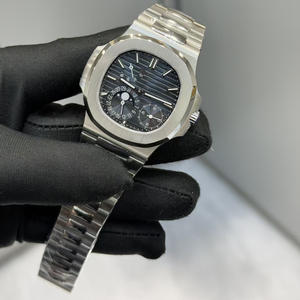 Pateks Montre automatique mécanique pour homme avec cadran lumineux, cristal saphir, bracelet en cuir, boîtier en métal, haute qualité, luxe, <span class=keywords><strong>Philippe</strong></span> - Product Image 4