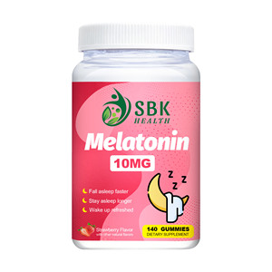 OEM ODM Health Melatonin 10MG Gummies 140 Count Strawberry Flavor Sleep Support Dietary <b>Supplement</b> - Product Image 1