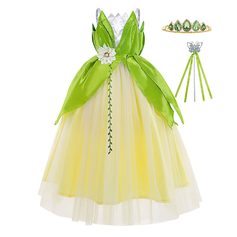 Tiana Green Fairy Frog Princess Dress - Perfect for Parties