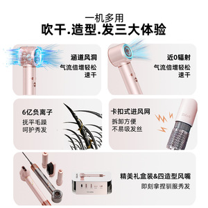 Multi Styler 5 In 1 Hair Dryer Curling Iron Straightener Ionic Brushless Motor Wired For Multiple Hair Types - Product Image 3