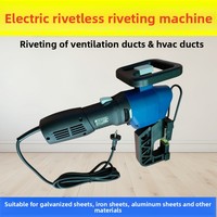 Machine à riveter électrique portable sans rivets 1,4 kW 220 V pour la fixation de brides TDC de conduits CVC, pour tôles de 1,5 à 3,5 mm