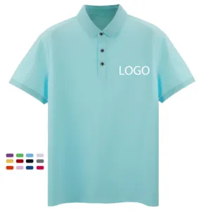Design personalizzato camicia da uomo unisexe con Logo personalizzato buona umidità maglia polo
