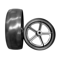 Roues de chariot de cueillette de fruits en plastique PVC de 9x2.75 pouces, pour chariot de chariot à outils de jardin