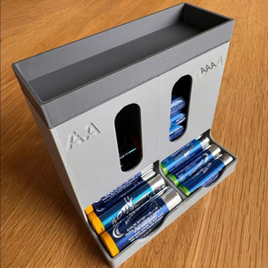 Caja de Almacenamiento para Baterías AA y AAA Impresa en 3D con Divisores, Organizador de Baterías - Product Image 1