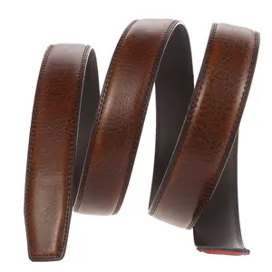 Men's automatic Buckle No Buckle Belt Men High Quality Male Genuine Strap Jeans Belt 3.5cm Vintage Waist Belt