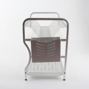 Escurridor de Platos de Aluminio de 2 Niveles Premium con Bandeja de Drenaje Extraíble y Portautensilios - Product Image 4