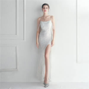 19981-S #3XL4 Robe longue pailletée, grande taille, performance beauté, soirée banquet - Product Image 5