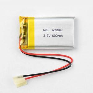 Удобная в использовании небольшая перезаряжаемая литий-полимерная батарея высокой мощности 602540 3,7 в 600 мАч - Product Image 1