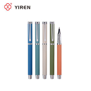 Stylo à bille exécutif en métal YIREN, texture ondulée mate, écriture fluide pour le bureau/l'école (hommes et femmes) - Product Image 1