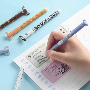 Set per Ritorno a Scuola per Studenti Penna Cancellabile con Simpatici Animali Cartoon Refill Blu-Nero 0,7 mm Cancelleria per Ufficio e Studenti - Product Image 2