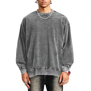 Sudadera de Hombre Oversize de Forro Polar Grueso, Estilo Vintage Casual, con Logotipo Personalizado, de Alta Calidad, Moderna, Holgada, Retro, con Lavado Ácido, 100% Algodón - Product Image 3