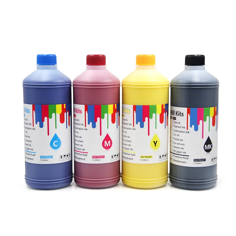 Supercolor 1000Ml/Fles 4 Kleuren Pigment Inkt Inkjet Inkt Voor Epson Tm C3500 C3510 C3520 Colorworks Inkjet Printer