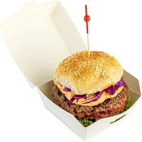 Emballage alimentaire personnalisé burger burger et frites boîte boîte d'emballage d'aile de poulet boîtes à hamburger à emporter