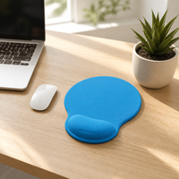Tapis de souris de jeu rond antidérapant avec repose-poignet pour soulager la douleur, idéal pour l'ordinateur/le bureau - Thème Plage