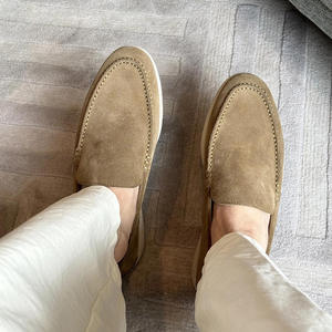 2024 LP Herenschoenen Britse stijl loafers kleine echt lederen instappers platte enkel mocassins voor zomermode trend - Product Image 1