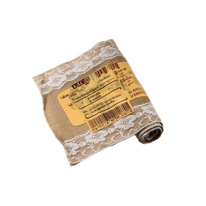 ILAN Nastro di Lino 25 Cm X 1,8 M con Bordo in Pizzo per Artigianato e Decorazioni - Product Image 2