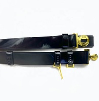 Ceinture en cuir véritable de 48 mm de largeur, ceinture stable en PU avec boucle logo tigre