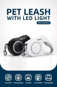 2025 뜨거운 판매 도매 럭셔리 패션 친환경 다채로운 스트리밍 <span class=keywords><strong>LED</strong></span> ABS Type-c 충전식 자동 개폐식 개 가죽 끈 - Product Image 4