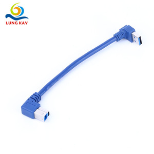 Câble d'extension d'imprimante USB 3.0 AM/BM à 90 degrés, conducteur en cuivre, gaine en PVC, placage étain - Product Image 4