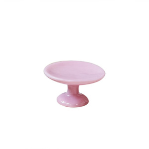 Mini plato <span class=keywords><strong>de</strong></span> cerámica para frutas <span class=keywords><strong>con</strong></span> soporte alto, esmaltado en un solo color, vajilla estilo INS para <span class=keywords><strong>casa</strong></span> <span class=keywords><strong>de</strong></span> <span class=keywords><strong>muñecas</strong></span> - Product Image 1