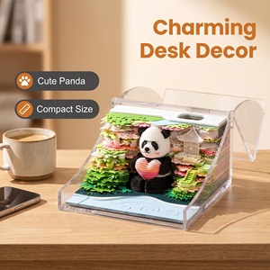 Customized 150g 3D Paper Carving Panda Memo <strong>Pad</strong> for Office Decoration <strong>Study</strong> Handcraft Souvenir Gift - Product Image 1