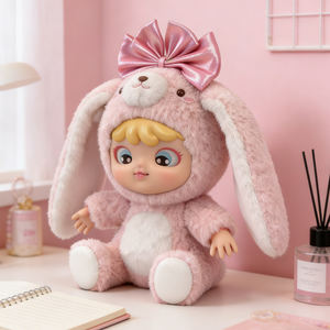 CUT PLUSH Magic Doll - Peluche Lapin Rose avec Sons de Respiration, Lumière et Musique Douce, Jouet d'Aide au Sommeil <span class=keywords><strong>pour</strong></span> Enfants - Product Image 6