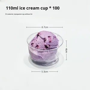 Dùng một lần nhựa cứng PS ly cho bữa tiệc sữa chua Mousse <span class=keywords><strong>Pudding</strong></span> lớp cũ cốc sữa chua - Product Image 6