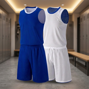 Conjunto de Camiseta de Baloncesto Unisex, Sin Mangas, Malla Transpirable, Poliéster, Corte Regular para Adultos, Verano - Product Image 3