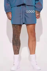 Nuova tuta da uomo in Nylon primaverile 2 pezzi leggera impermeabile antivento personalizzata con Logo riflettente oversize mezza Zip - Product Image 2