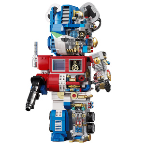 1807 Uds Figura de plástico juguete de acción bloques de montaje de construcción para niños partículas pequeñas juguetes <span class=keywords><strong>Robot</strong></span> Diy juegos de bloques de construcción - Product Image 1