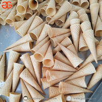 Machine industrielle de production de cornets de glace entièrement automatique pour la fabrication de cornets de glace roulés, de biscuits de neige et de gaufres sucrées, à vendre
