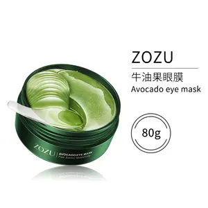 Maschera di collagene Premium Oem Custom Zozu naturale Avocado maschera per gli occhi usa e getta calda sotto gli occhi in oro 24k maschera per gli occhi