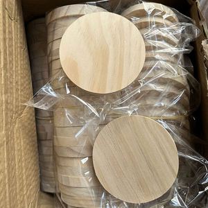 Posavasos Redondos de Madera en Blanco, Discos de Madera sin Acabado para Manualidades, Grabado Láser y Pintura - Product Image 5