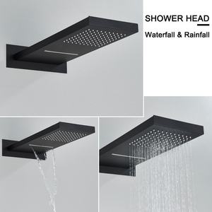 Ensemble de douche mural thermostatique en laiton à 3 voies, système double pluie, jet chromé, encastré pour hôtels - Product Image 3