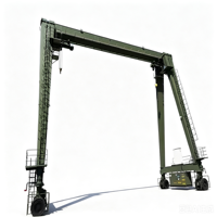 Grue portique entièrement électrique sur pneus avec système anti-oscillation flexible pour le stockage de conteneurs en entrepôt