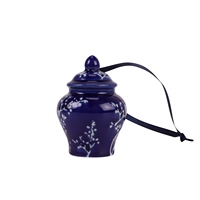 Série RZTo01 - Ornements de Noël en céramique en forme irrégulière, pots ronds, pendentifs pour arbre, décoration Dragon Rouge