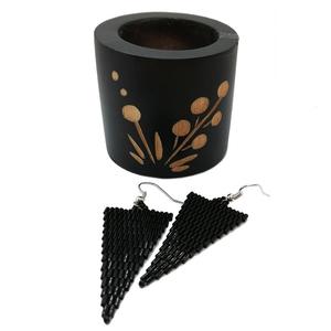 ต่างหูประดับลูกปัดมิยูกิ แฮนด์เมด ความสุข - Product Image 1