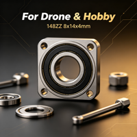 Roulement à billes à gorge profonde 8-14-4mm MR148ZZ en acier GCr15 à double écran P6 ZV4 pour pièces de robot