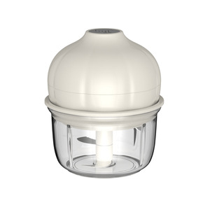Picadora de Ajo Eléctrica Portátil, Molinillo de Carne de Plástico Blanco para el Hogar, Cocina, y Preparación de Alimentos para Bebés - Product Image 1